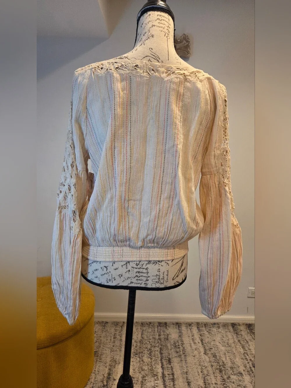 Free People cream peasant